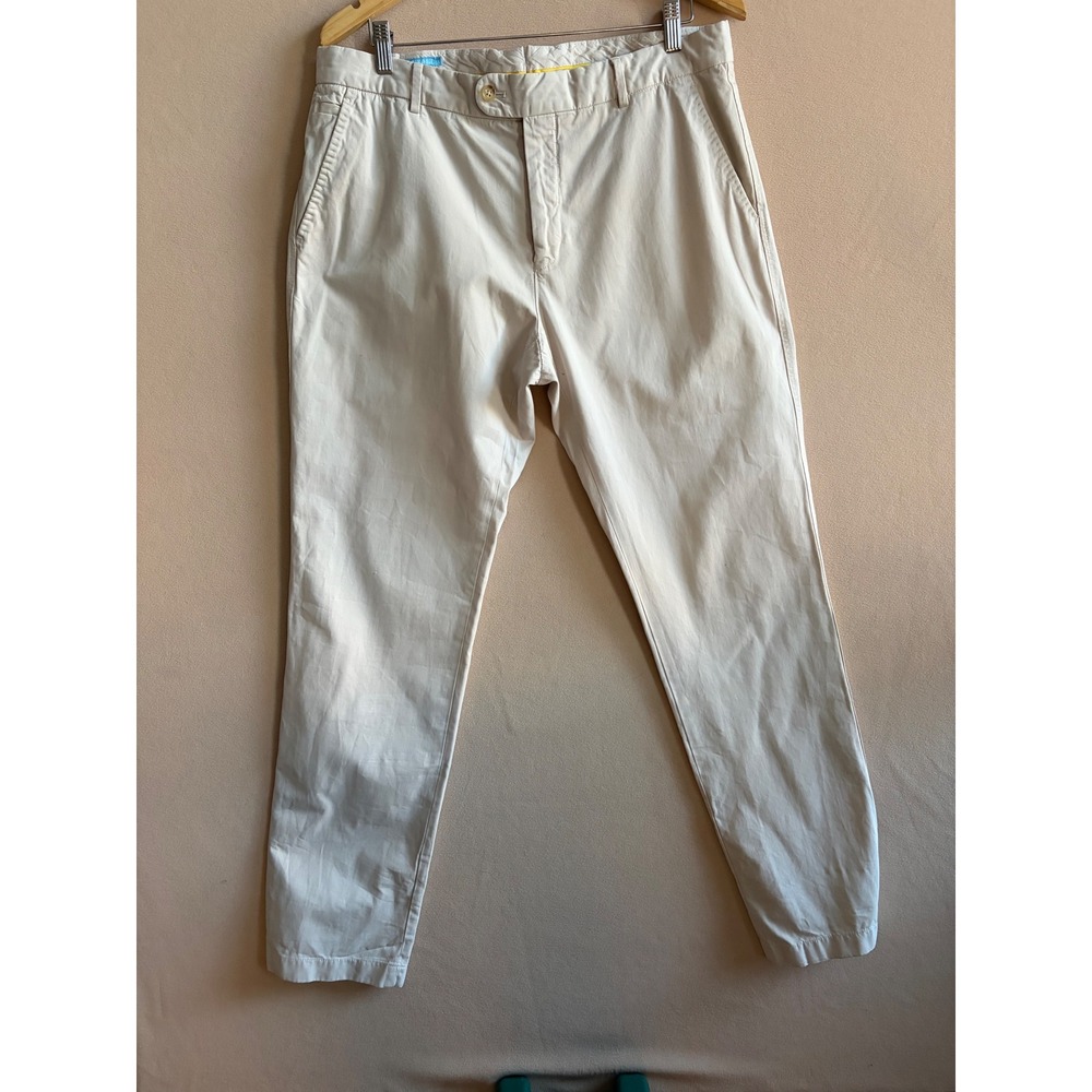 J.McLaughlin Mens Beige Cotton Chinos Made in Portugal Size 36 x 34